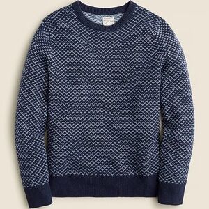 J. Crew Men’s Rugged Merino Wool Crewneck Sweater  in Navy